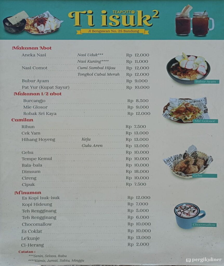 Teapotto Ti Isuk2: Tempat Sarapan Enak dan Murah di Bandung 3 Menu Teapotto Ti Isuk2: Tempat Sarapan Enak dan Murah di Bandung