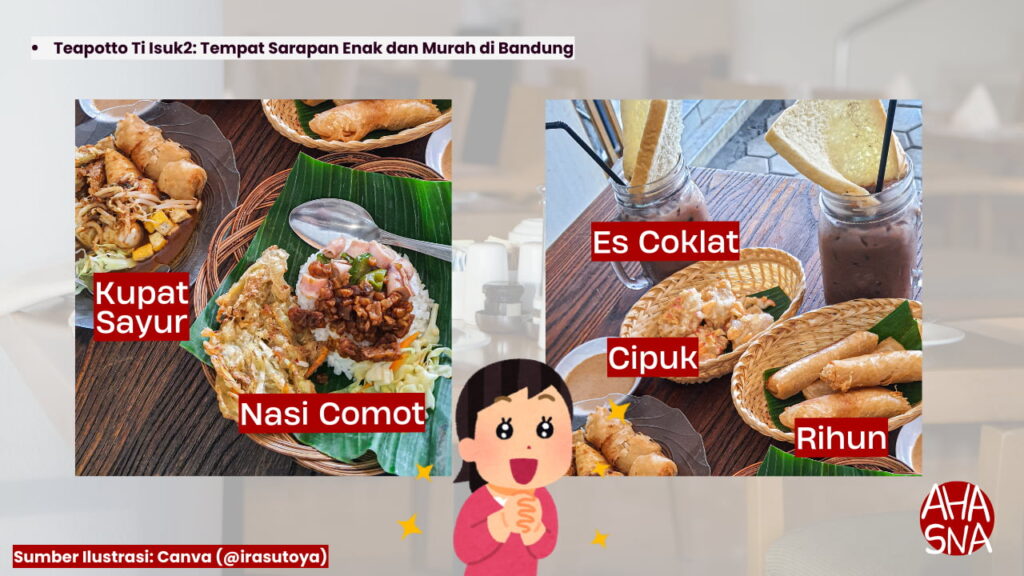 Teapotto Ti Isuk2: Tempat Sarapan Enak dan Murah di Bandung 4 Review Menu Sarapan Teapotto Ti Isuk2 - Ahasna